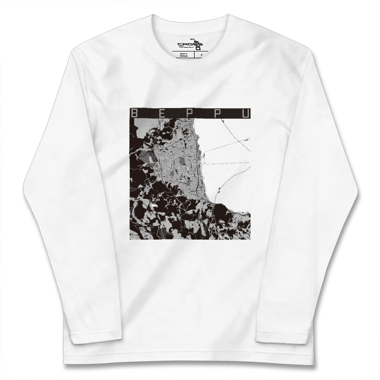 【別府(大分県)】地図柄ロングスリーブTシャツ