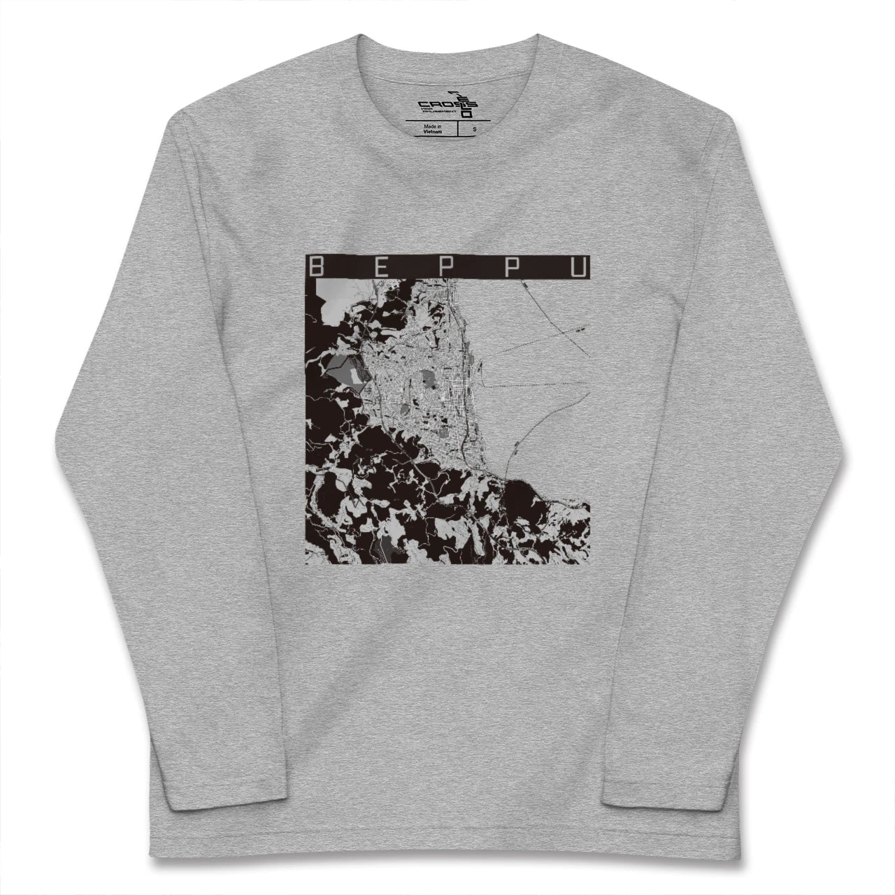 【別府(大分県)】地図柄ロングスリーブTシャツ