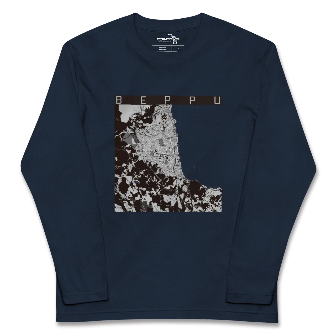 【別府(大分県)】地図柄ロングスリーブTシャツ