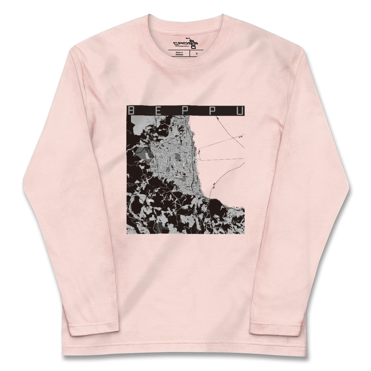 【別府(大分県)】地図柄ロングスリーブTシャツ
