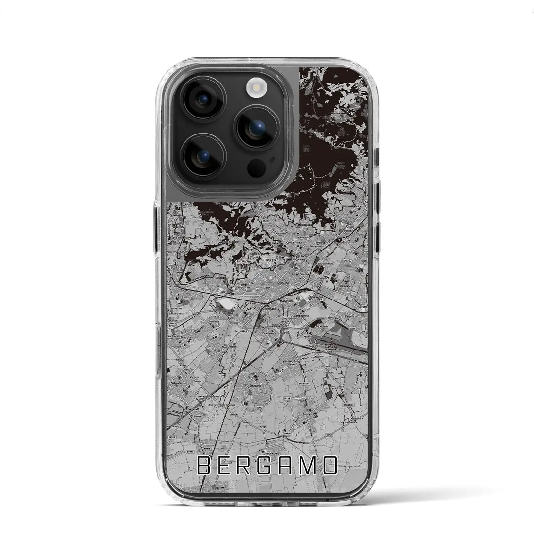 【ベルガモ(イタリア)】地図柄iPhoneケース(MagSafeタイプ)