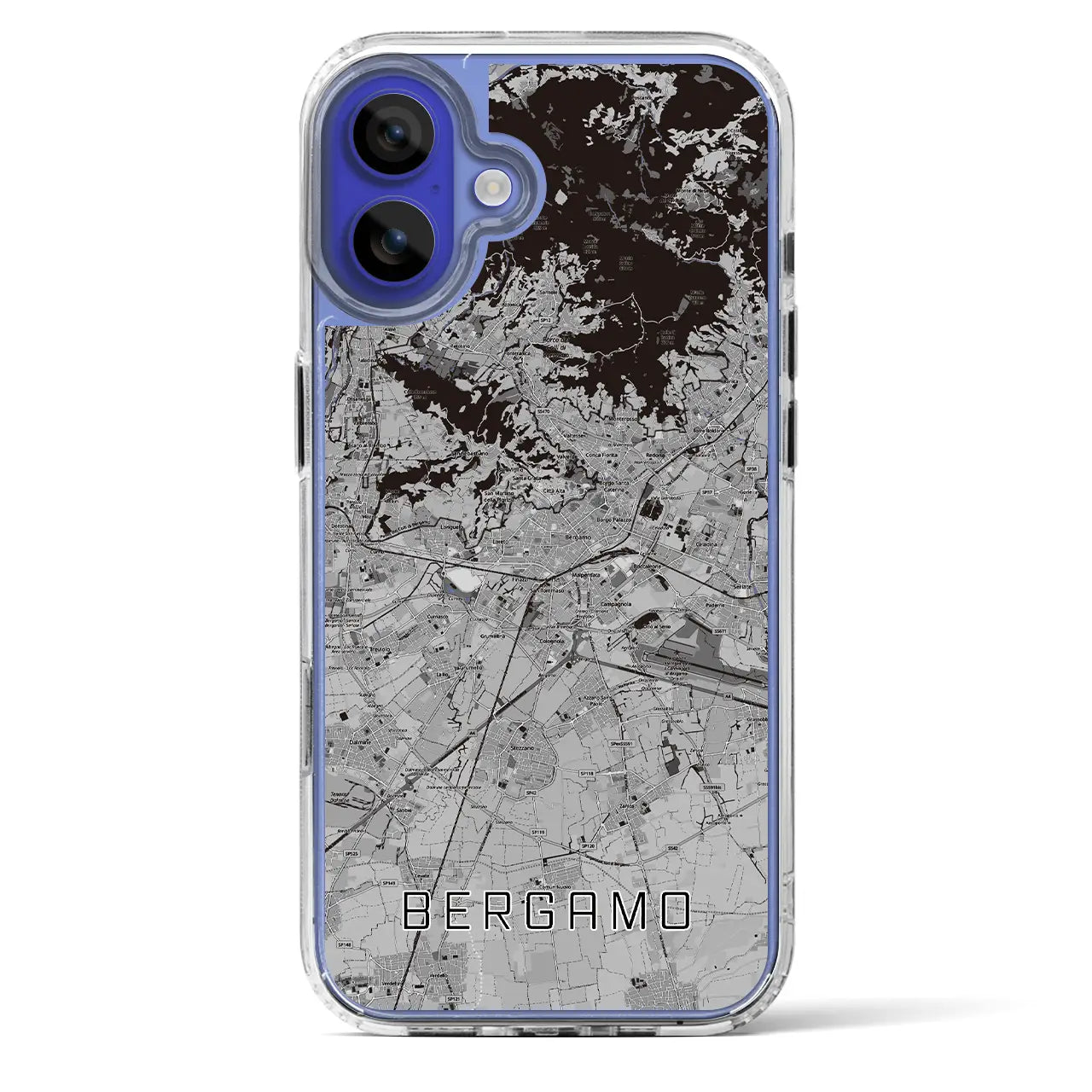 【ベルガモ(イタリア)】地図柄iPhoneケース(MagSafeタイプ)