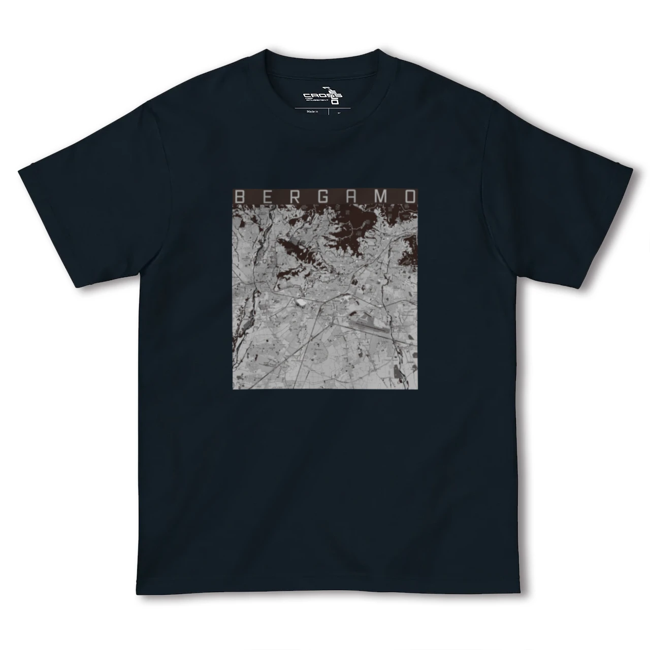 【ベルガモ(イタリア)】地図柄ヘビーウェイトTシャツ