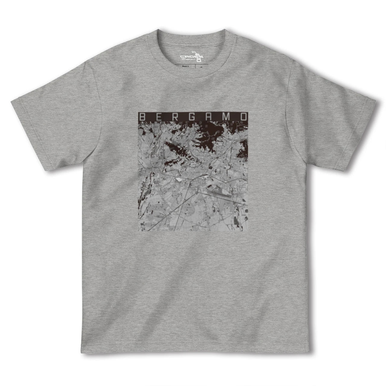 【ベルガモ(イタリア)】地図柄ヘビーウェイトTシャツ