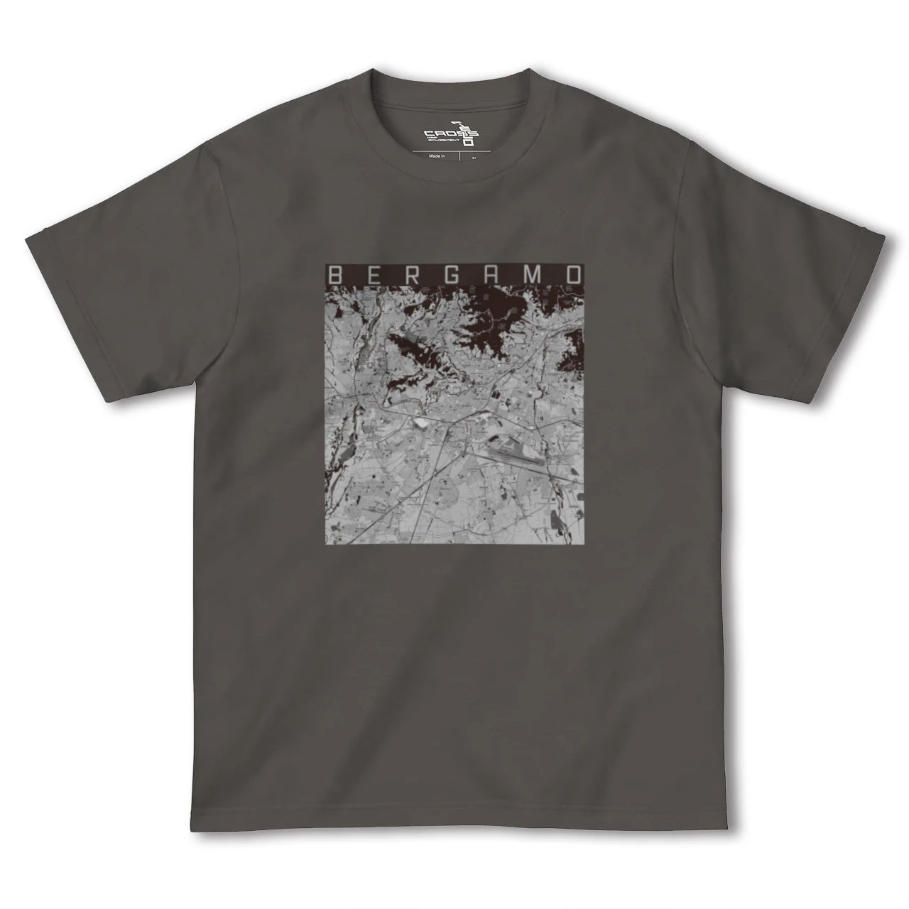 【ベルガモ(イタリア)】地図柄ヘビーウェイトTシャツ