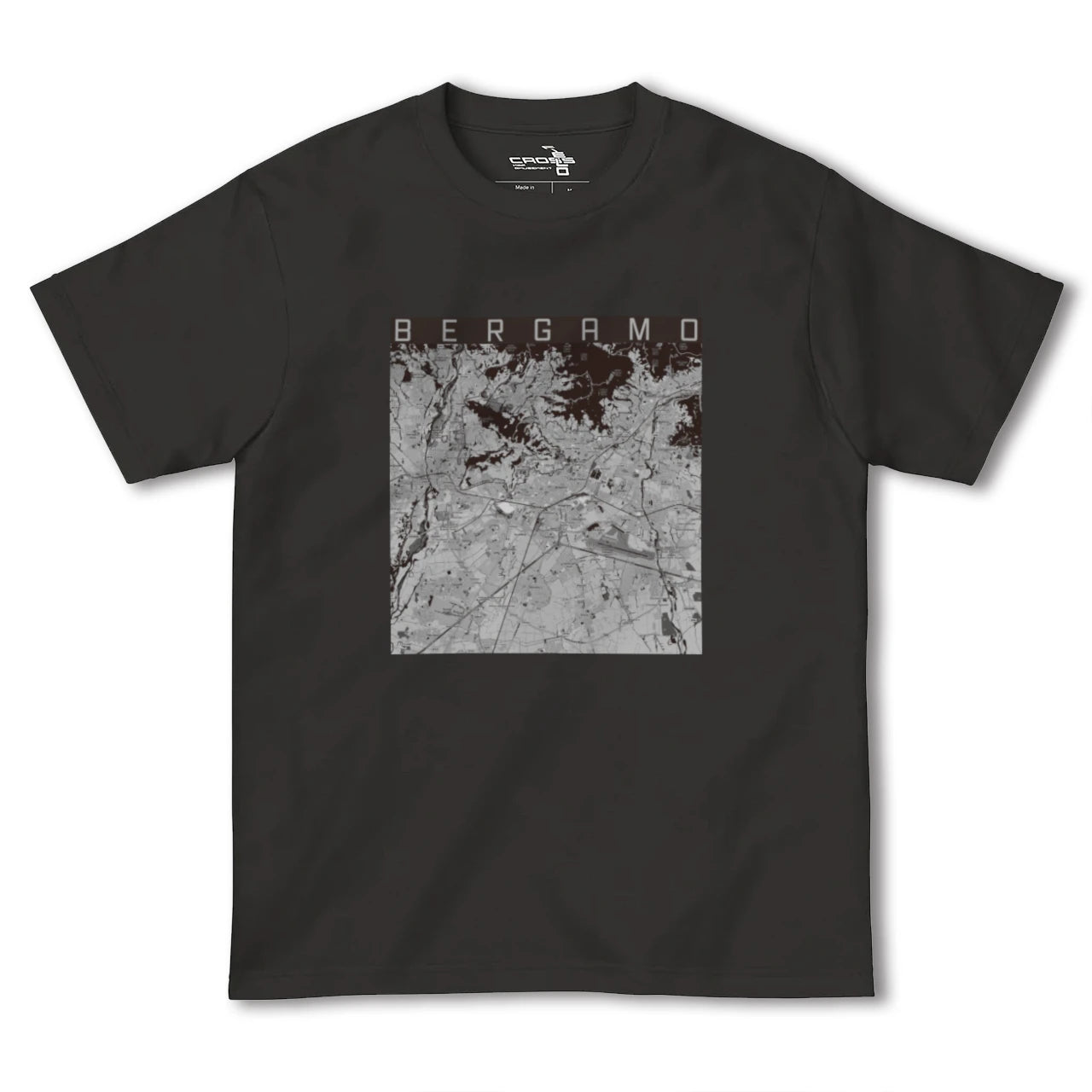 【ベルガモ(イタリア)】地図柄ヘビーウェイトTシャツ