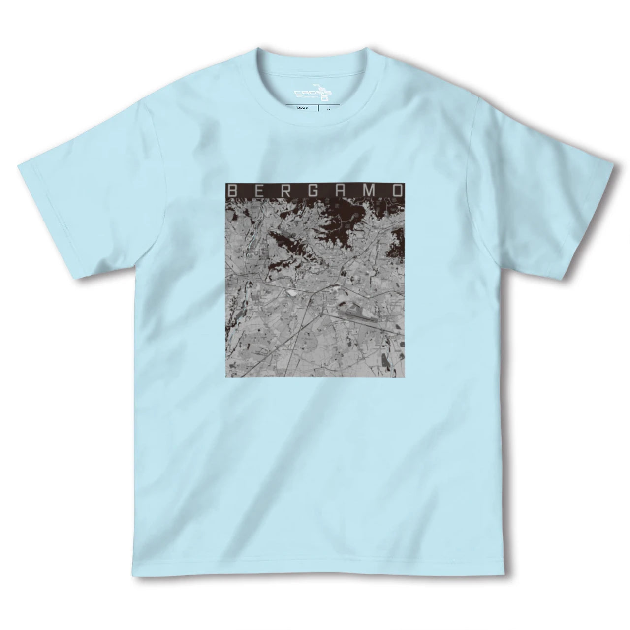 【ベルガモ(イタリア)】地図柄ヘビーウェイトTシャツ