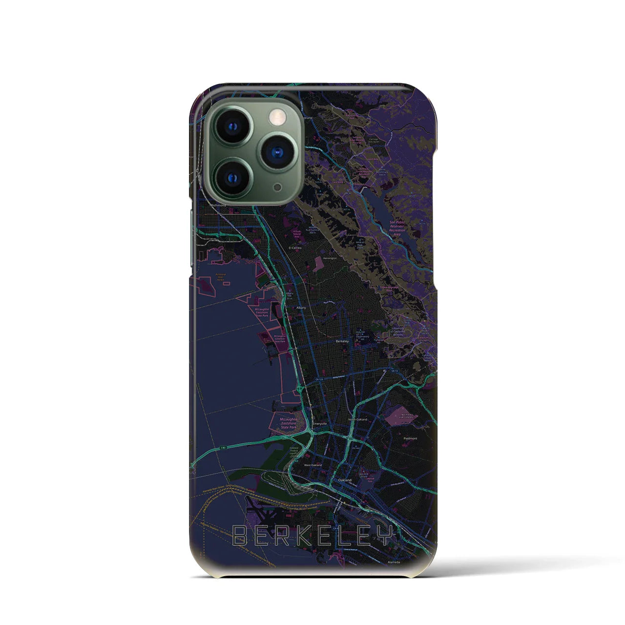 【バークレー(アメリカ)】地図柄iPhoneケース(バックカバータイプ)