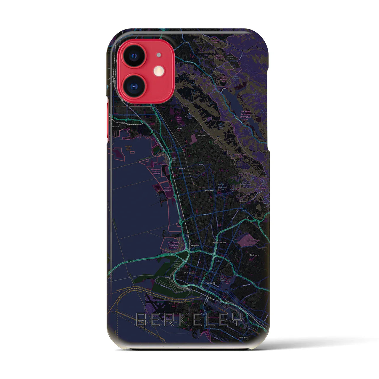 【バークレー(アメリカ)】地図柄iPhoneケース(バックカバータイプ)