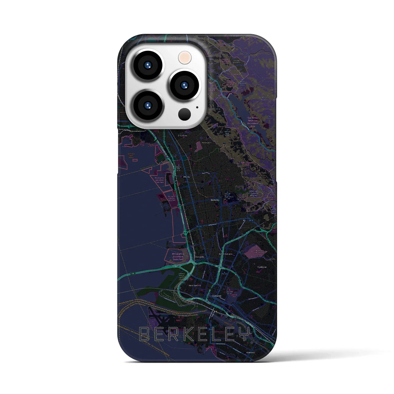 【バークレー(アメリカ)】地図柄iPhoneケース(バックカバータイプ)