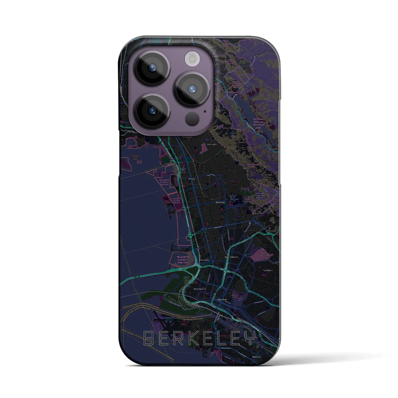 【バークレー(アメリカ)】地図柄iPhoneケース(バックカバータイプ)