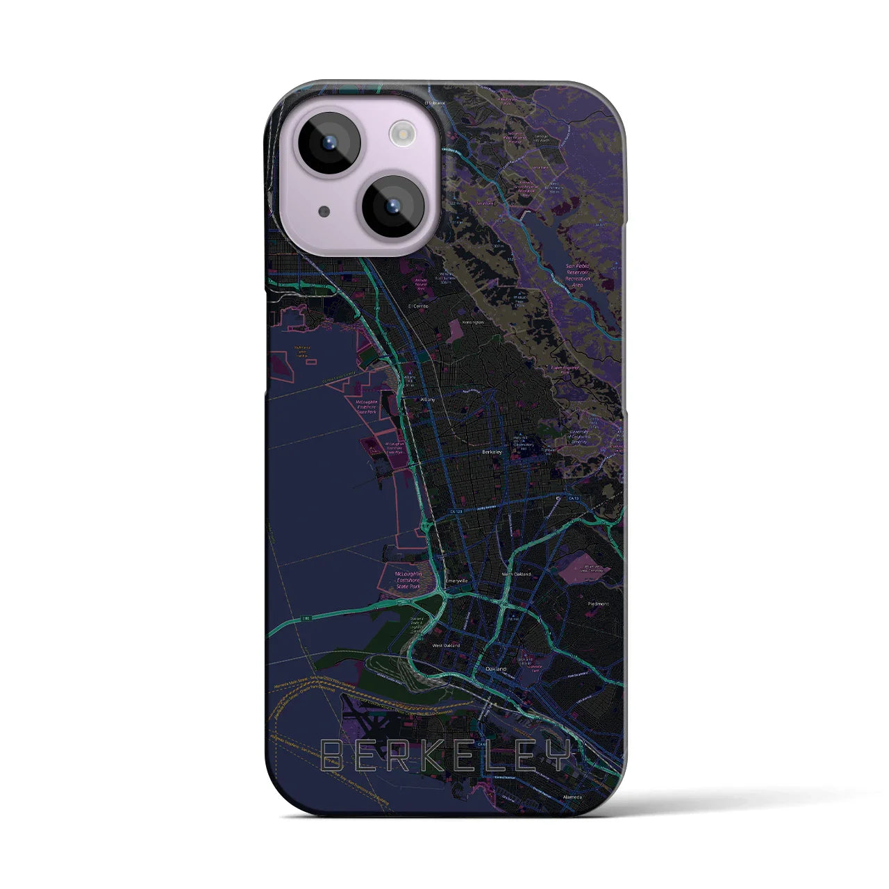 【バークレー(アメリカ)】地図柄iPhoneケース(バックカバータイプ)