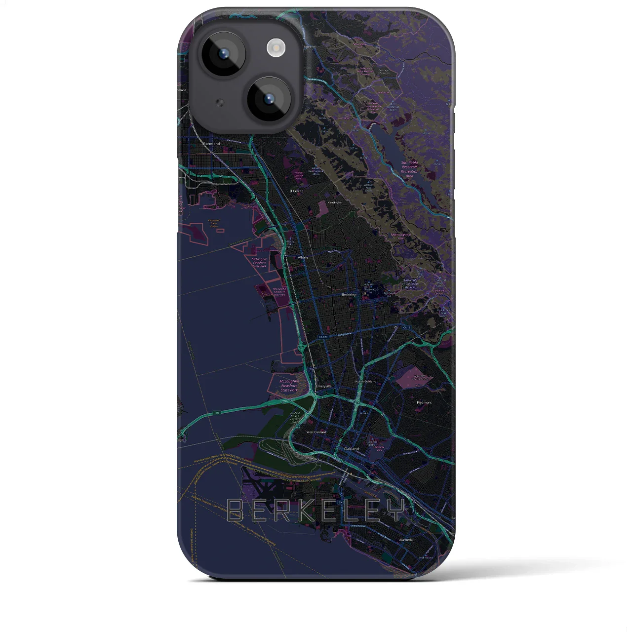 【バークレー(アメリカ)】地図柄iPhoneケース(バックカバータイプ)