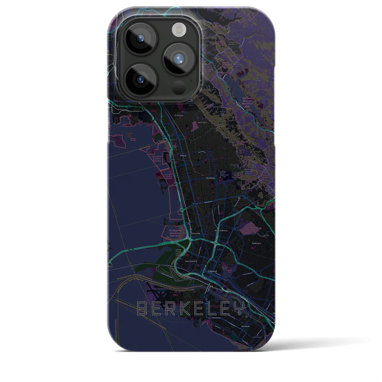 【バークレー(アメリカ)】地図柄iPhoneケース(バックカバータイプ)