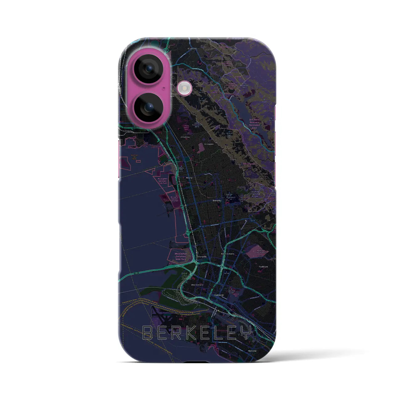 【バークレー(アメリカ)】地図柄iPhoneケース(バックカバータイプ)