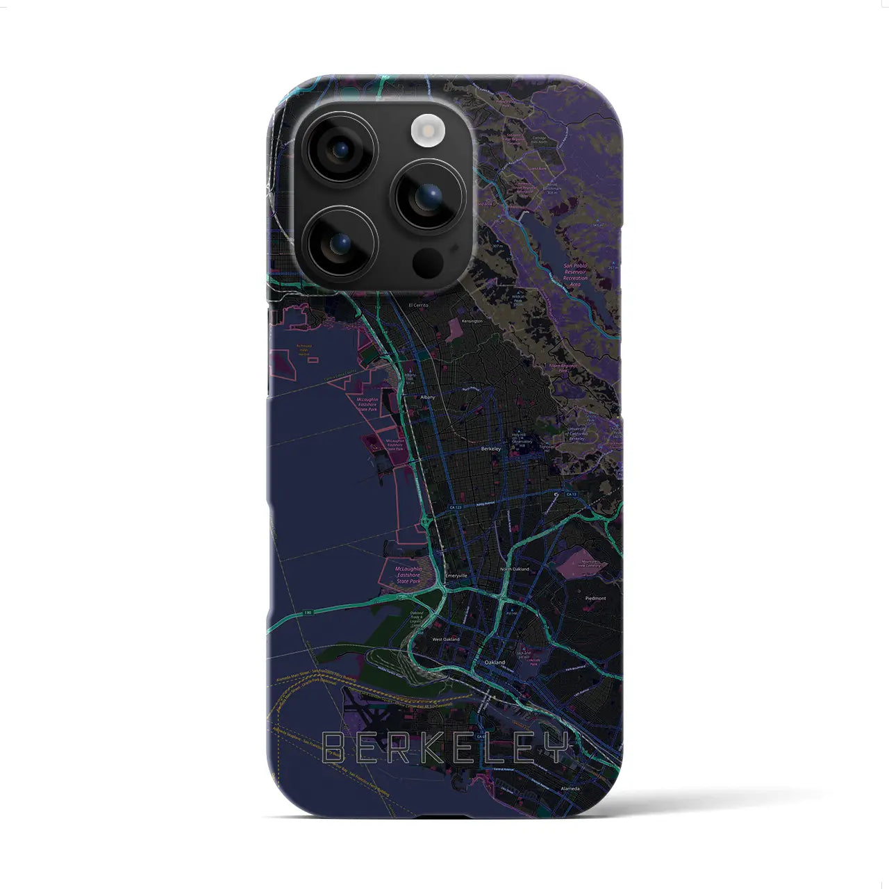 【バークレー(アメリカ)】地図柄iPhoneケース(バックカバータイプ)