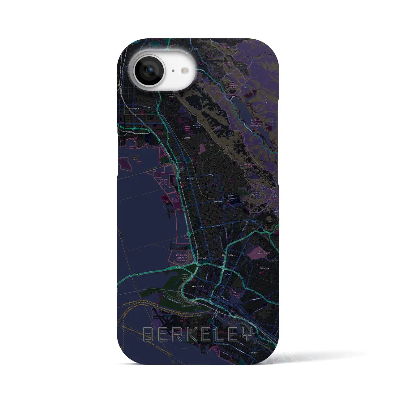 【バークレー(アメリカ)】地図柄iPhoneケース(バックカバータイプ)