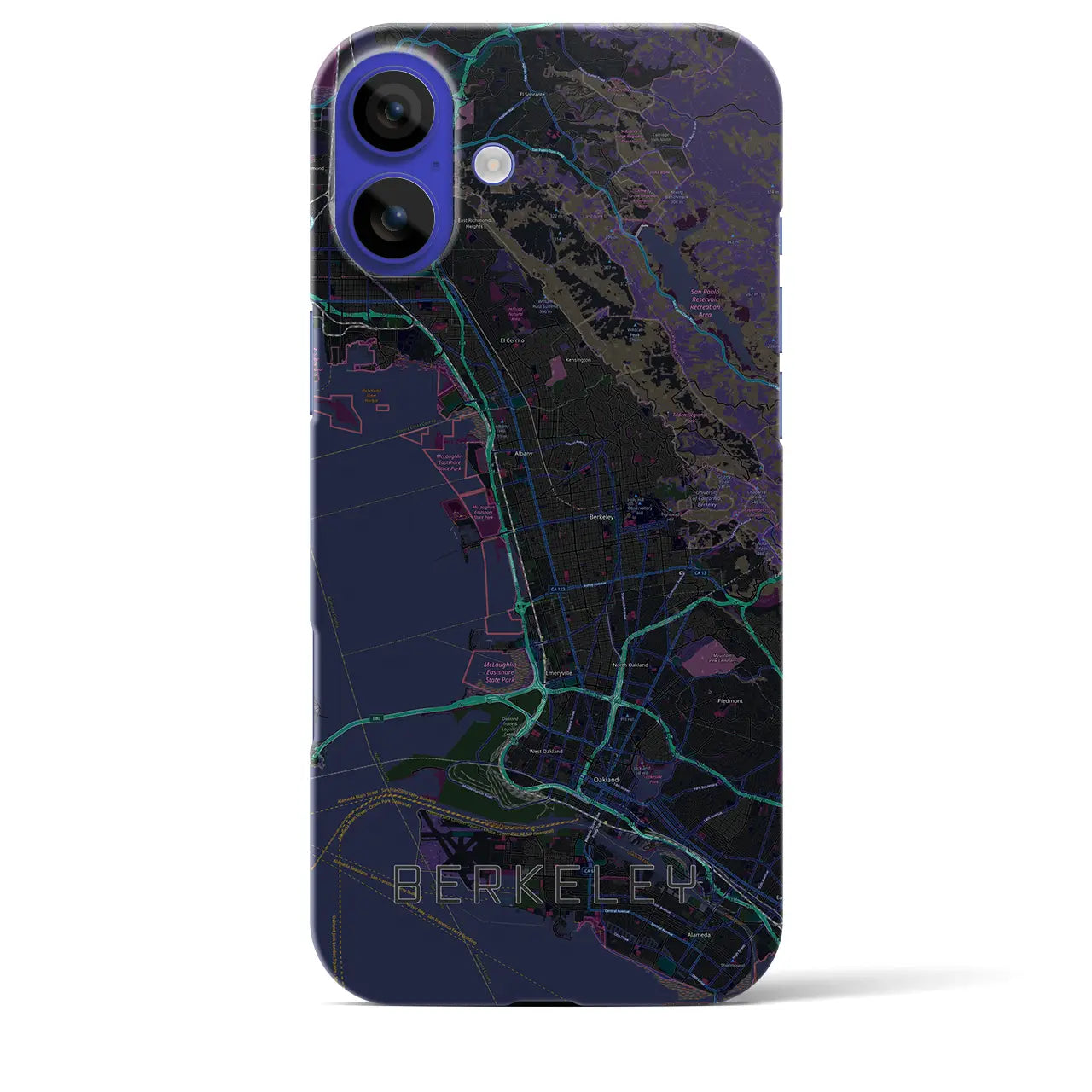 【バークレー(アメリカ)】地図柄iPhoneケース(バックカバータイプ)