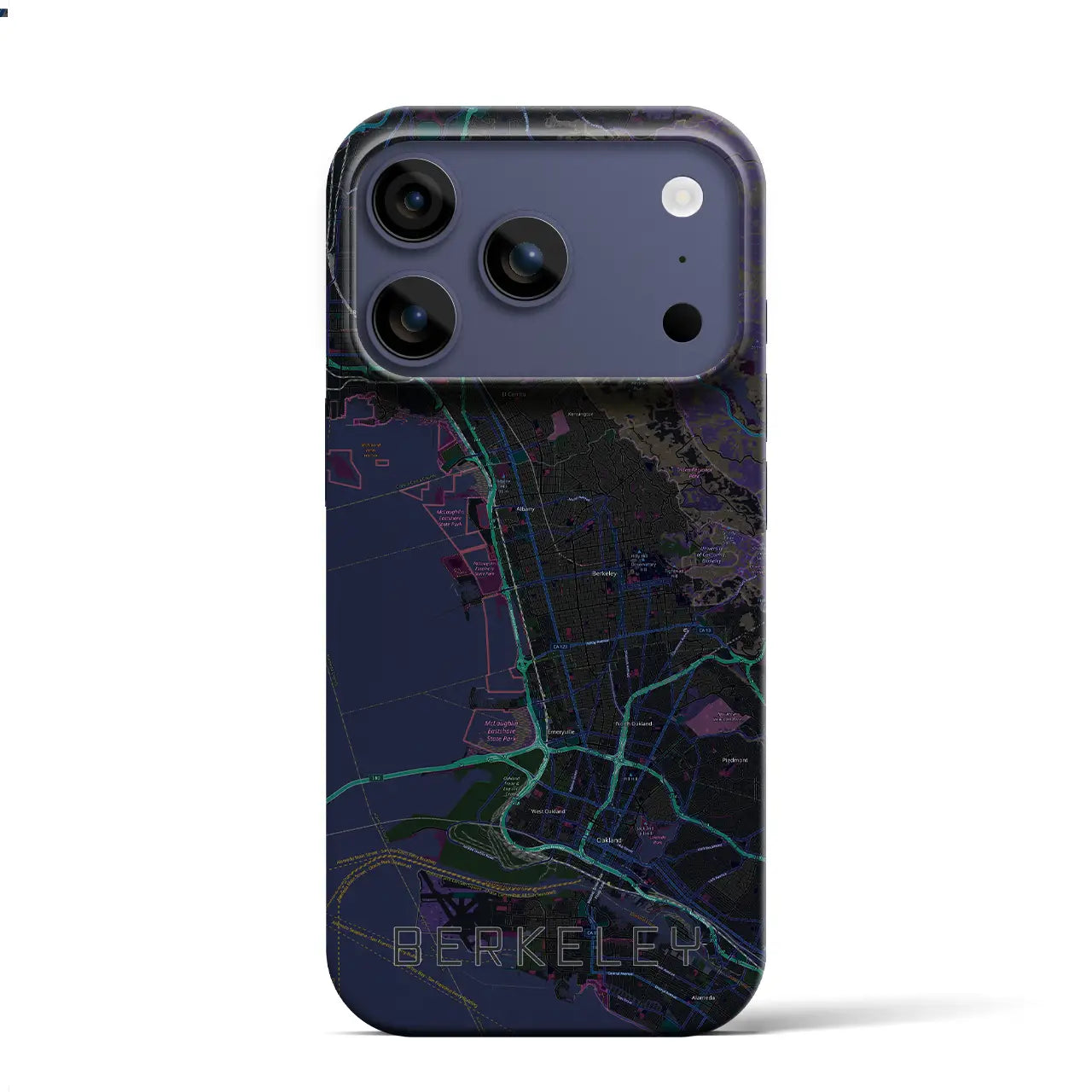 【バークレー(アメリカ)】地図柄iPhoneケース(バックカバータイプ)