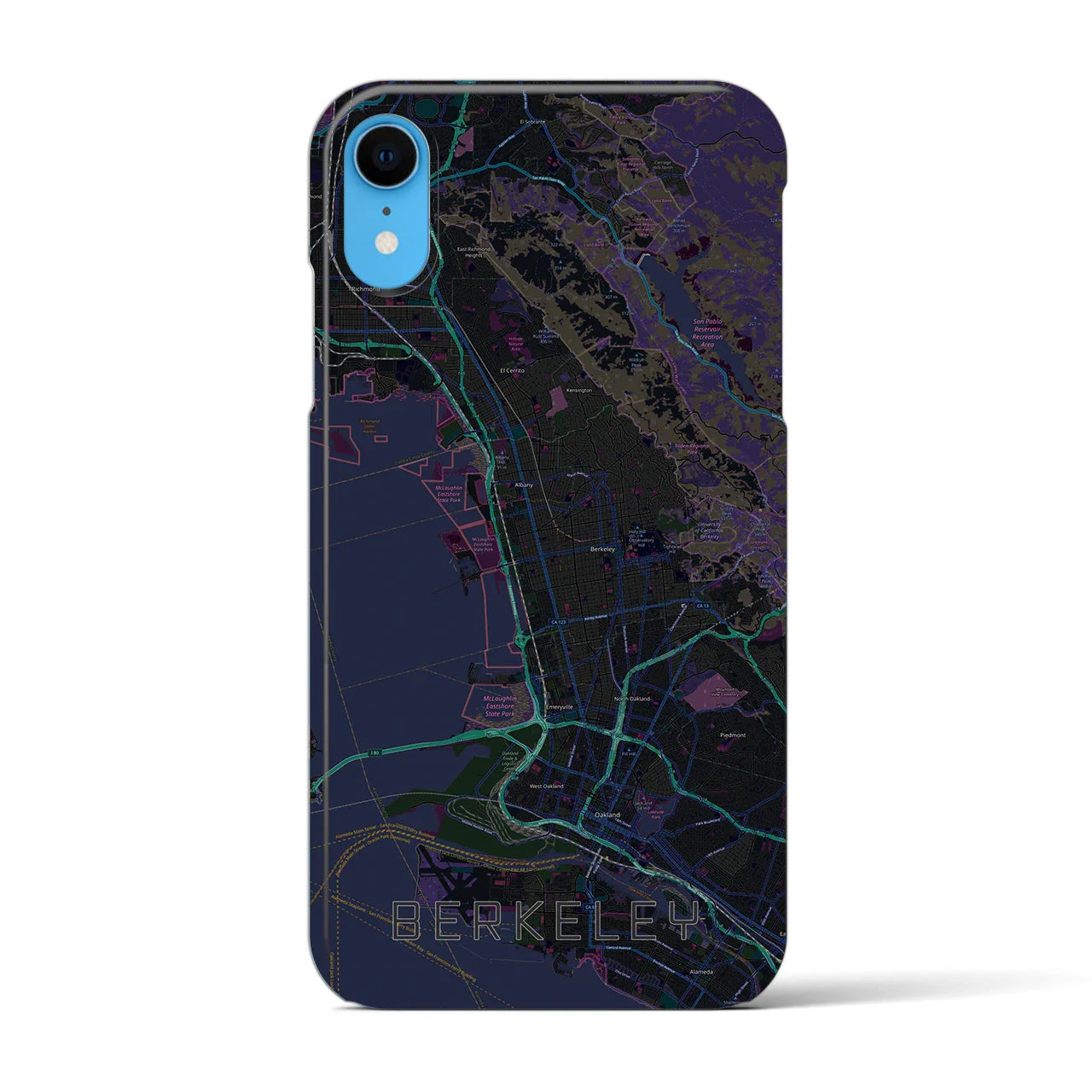 【バークレー(アメリカ)】地図柄iPhoneケース(バックカバータイプ)