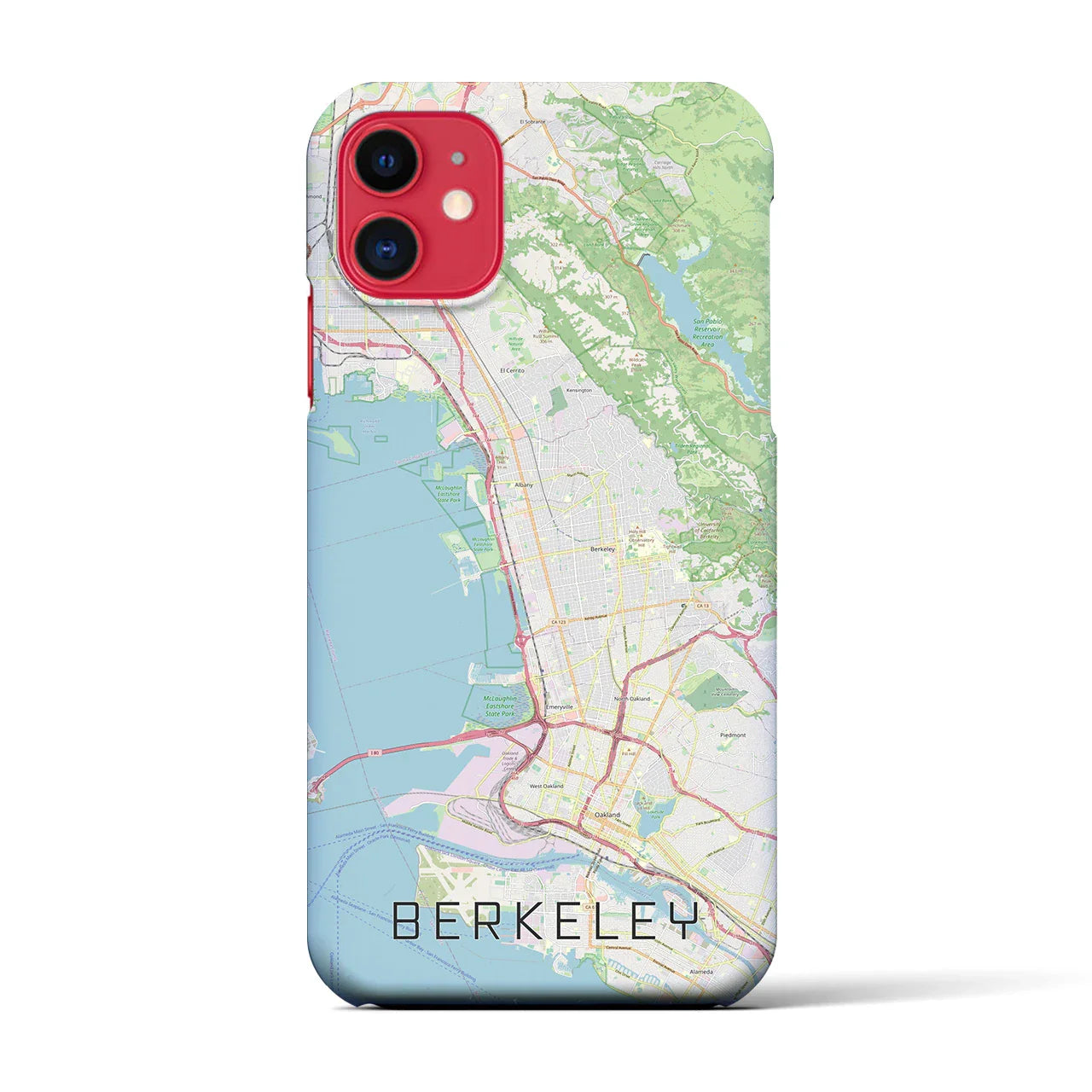 【バークレー(アメリカ)】地図柄iPhoneケース(バックカバータイプ)