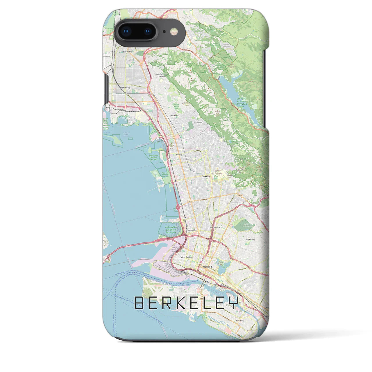 【バークレー(アメリカ)】地図柄iPhoneケース(バックカバータイプ)