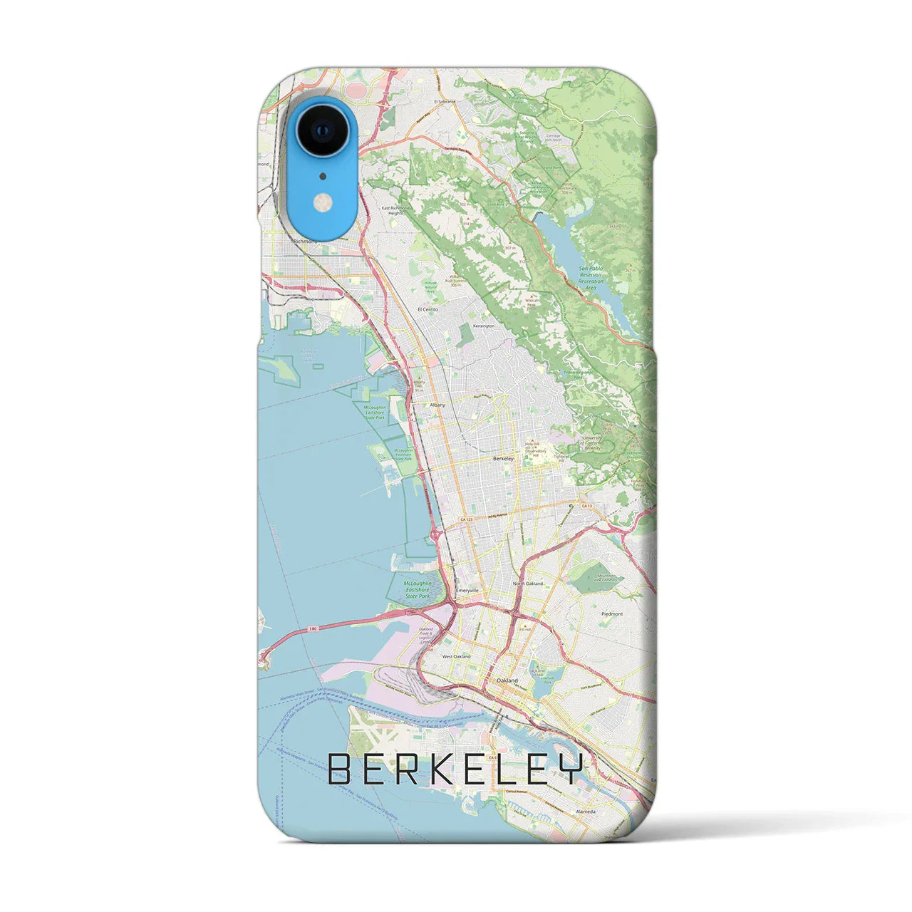 【バークレー(アメリカ)】地図柄iPhoneケース(バックカバータイプ)