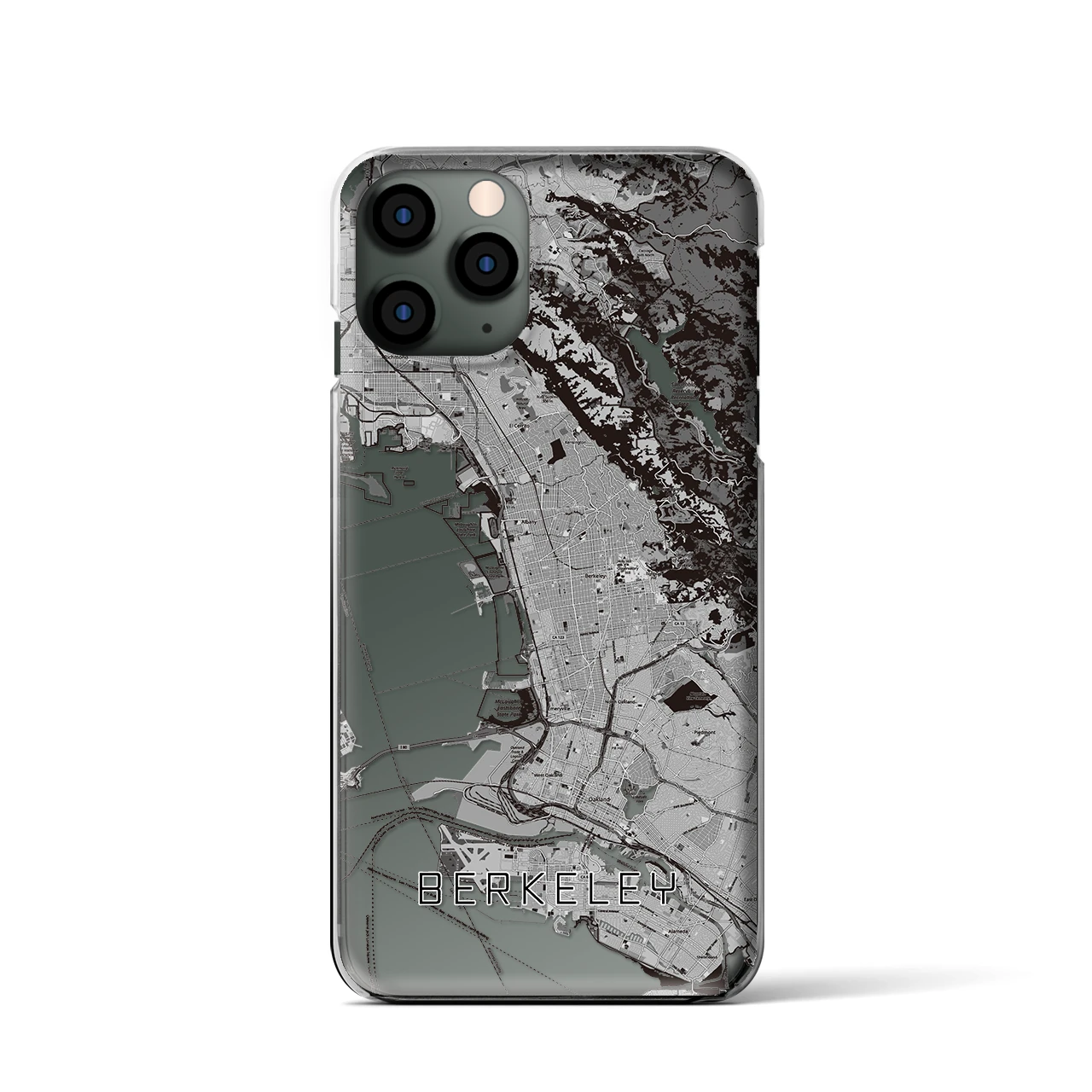 【バークレー(アメリカ)】地図柄iPhoneケース(クリアタイプ)