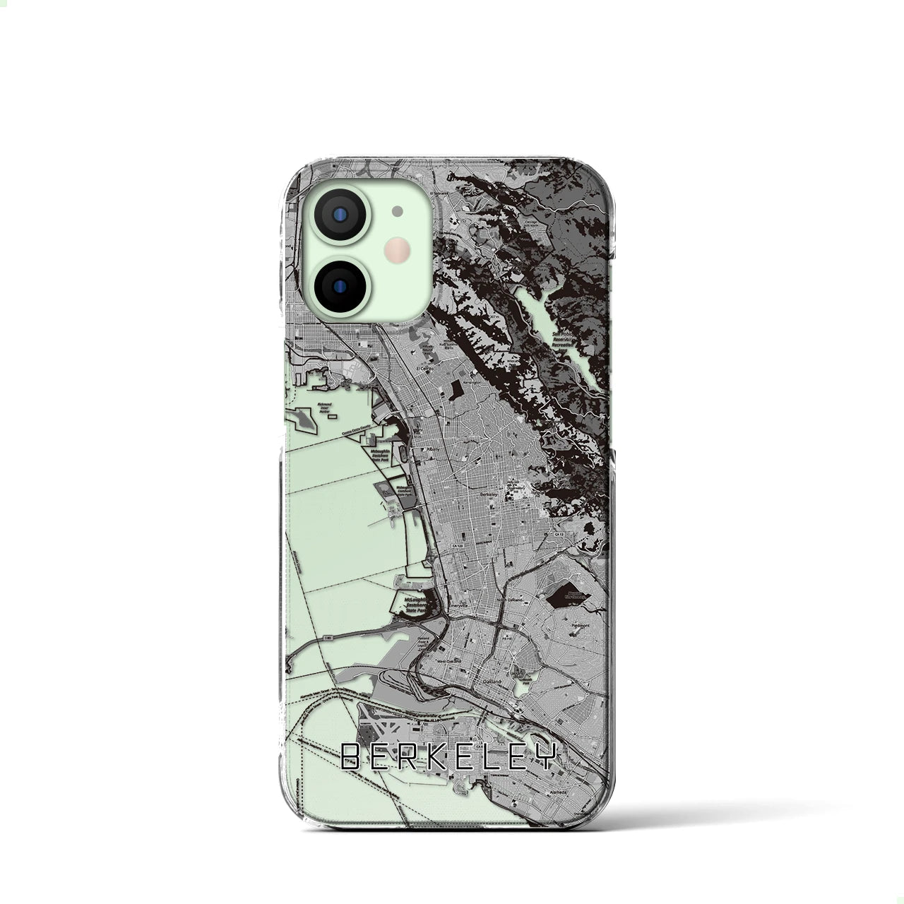 【バークレー(アメリカ)】地図柄iPhoneケース(クリアタイプ)