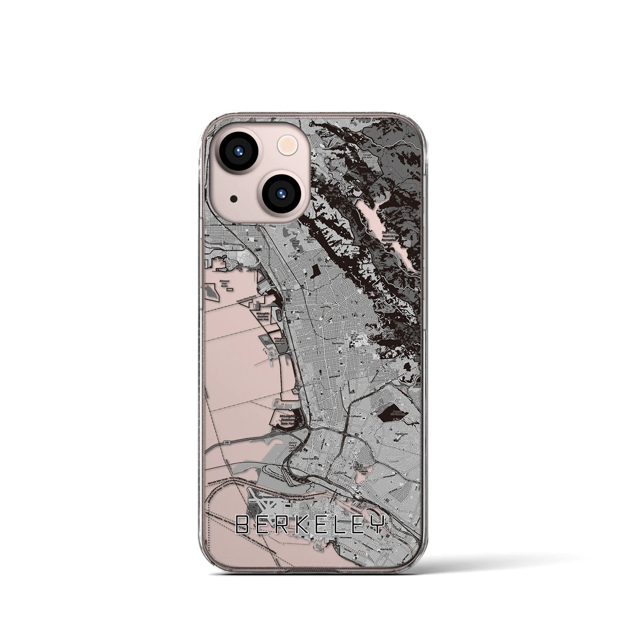 【バークレー(アメリカ)】地図柄iPhoneケース(クリアタイプ)