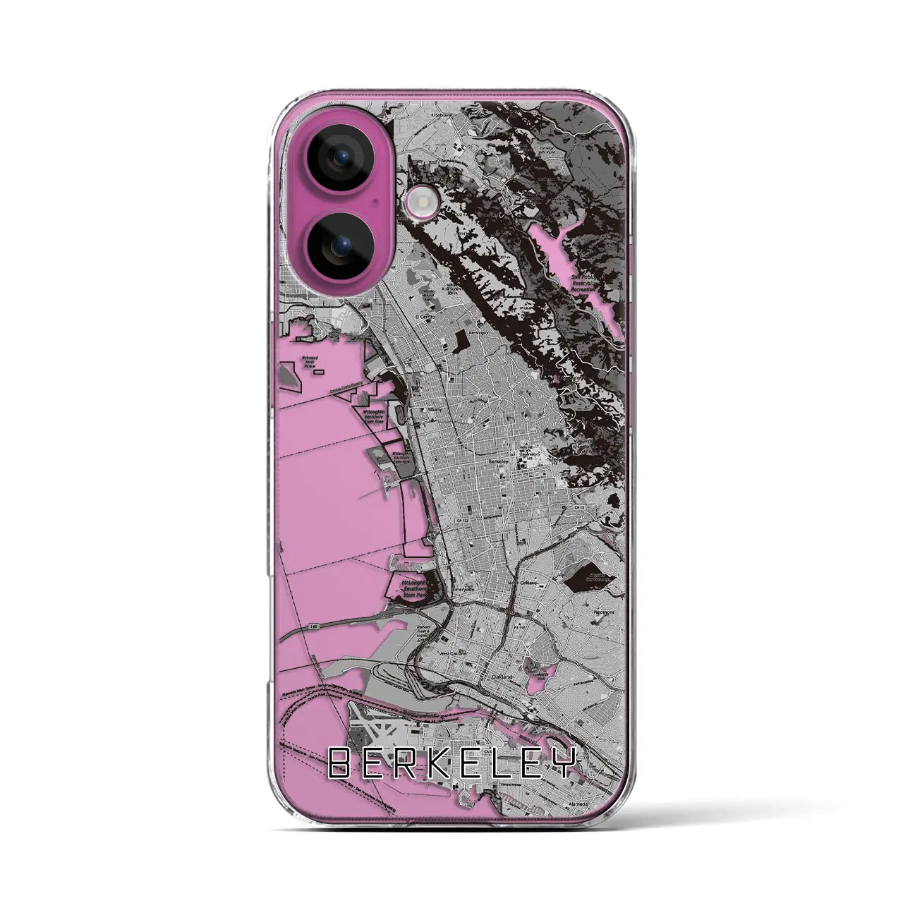 【バークレー(アメリカ)】地図柄iPhoneケース(クリアタイプ)