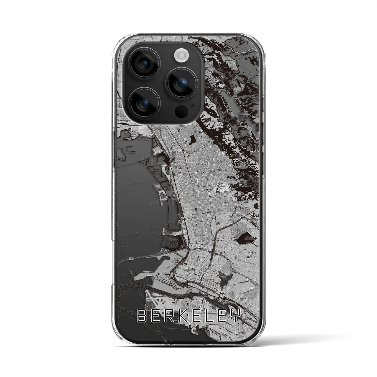 【バークレー(アメリカ)】地図柄iPhoneケース(クリアタイプ)