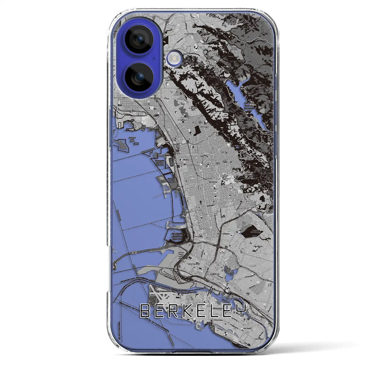 【バークレー(アメリカ)】地図柄iPhoneケース(クリアタイプ)