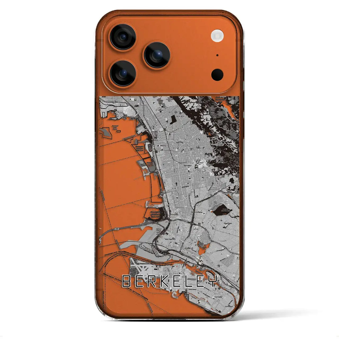 【バークレー(アメリカ)】地図柄iPhoneケース(クリアタイプ)