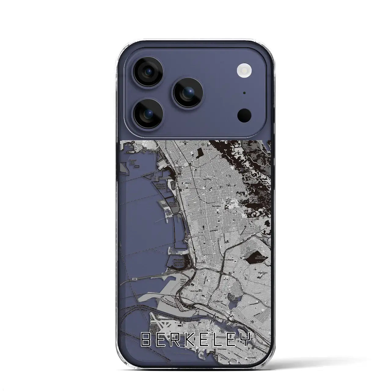 【バークレー(アメリカ)】地図柄iPhoneケース(クリアタイプ)