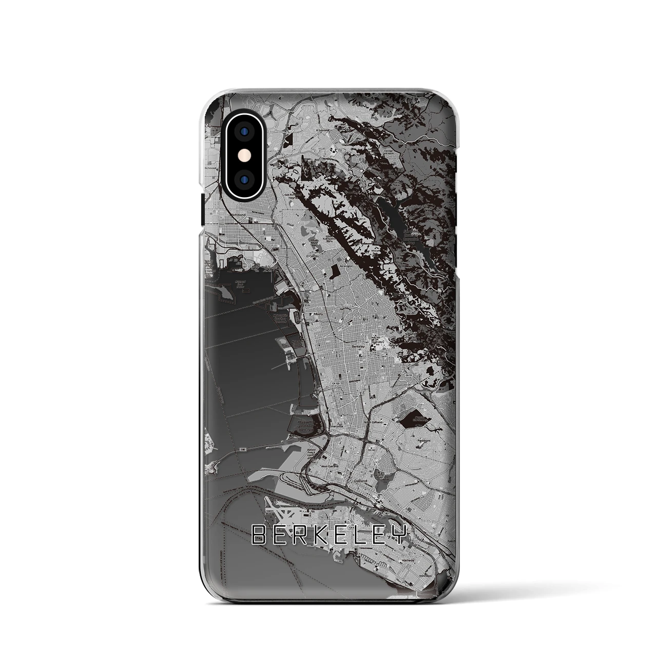 【バークレー(アメリカ)】地図柄iPhoneケース(クリアタイプ)