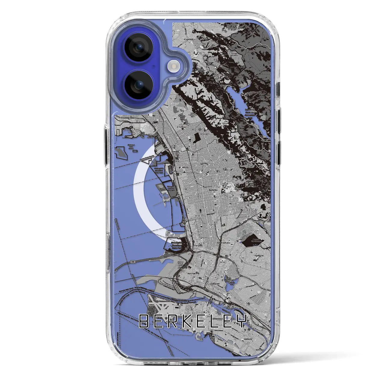 【バークレー(アメリカ)】地図柄iPhoneケース(MagSafeタイプ)