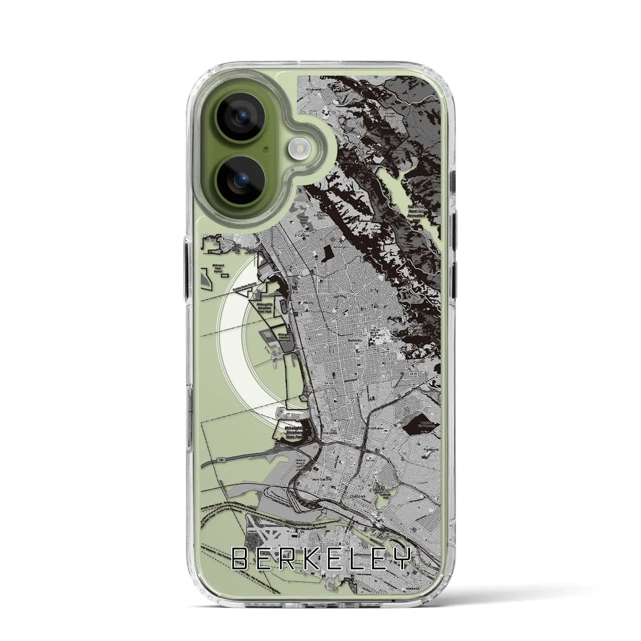 【バークレー(アメリカ)】地図柄iPhoneケース(MagSafeタイプ)
