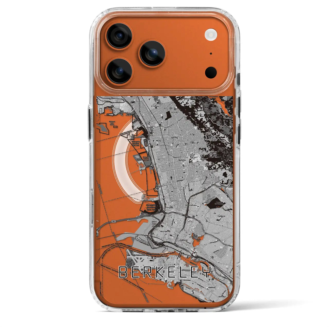 【バークレー(アメリカ)】地図柄iPhoneケース(MagSafeタイプ)