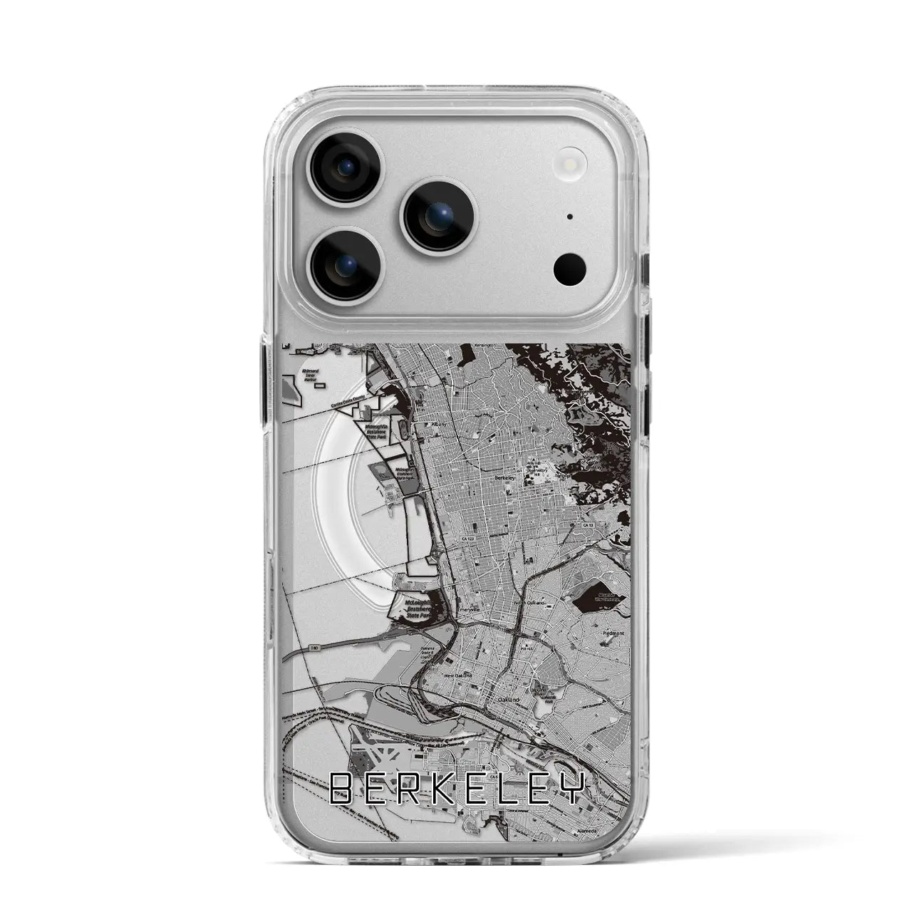 【バークレー(アメリカ)】地図柄iPhoneケース(MagSafeタイプ)