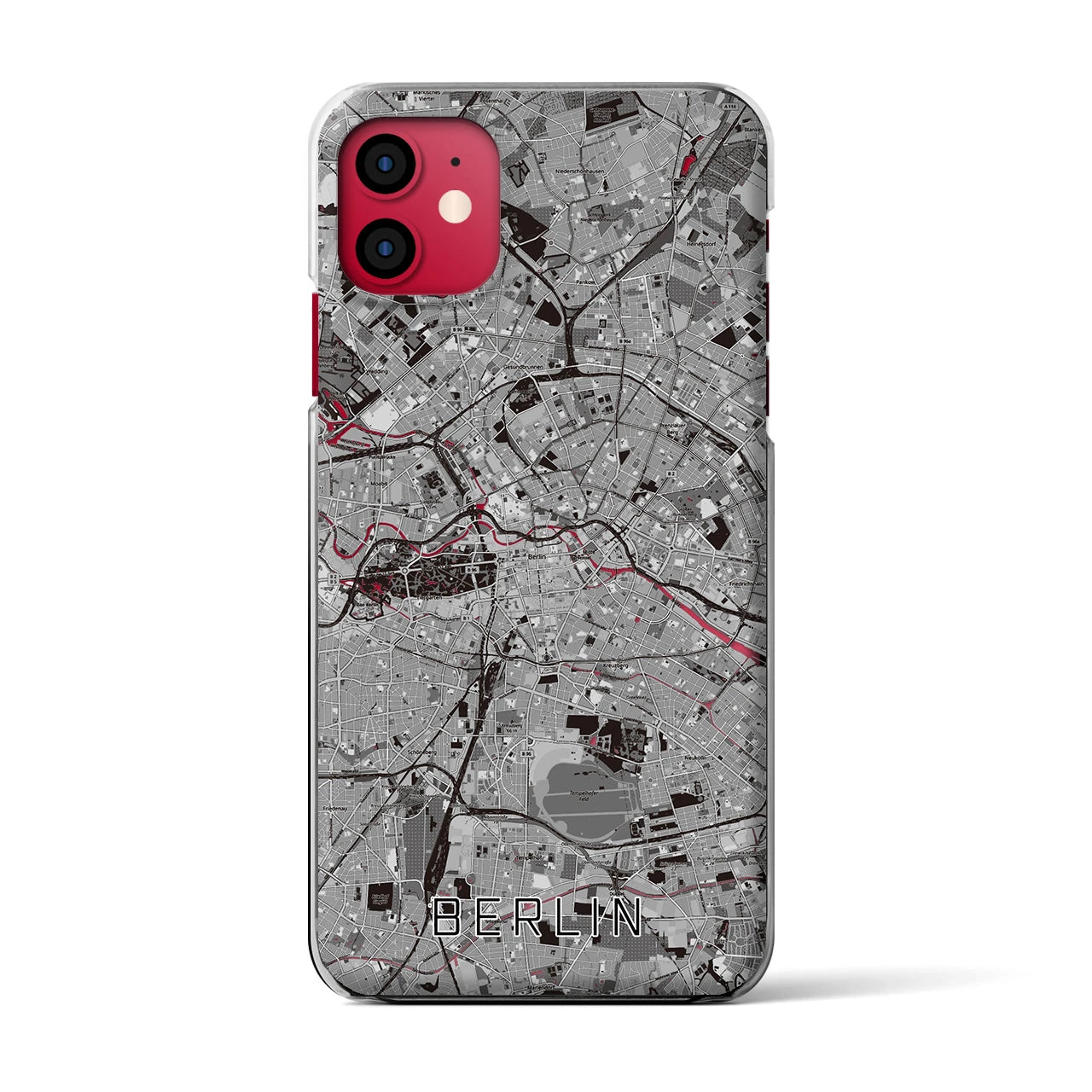 【ベルリン(ドイツ)】地図柄iPhoneケース(クリアタイプ)
