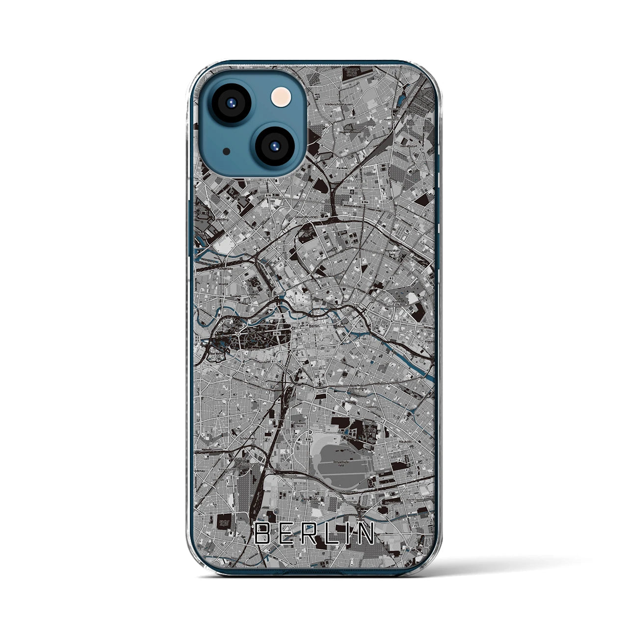 【ベルリン(ドイツ)】地図柄iPhoneケース(クリアタイプ)