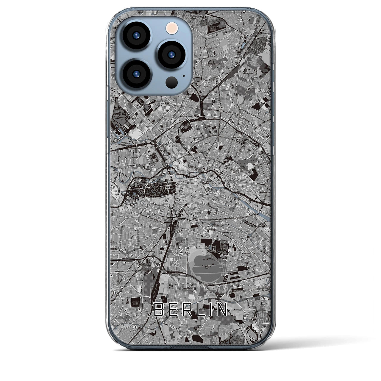 【ベルリン(ドイツ)】地図柄iPhoneケース(クリアタイプ)