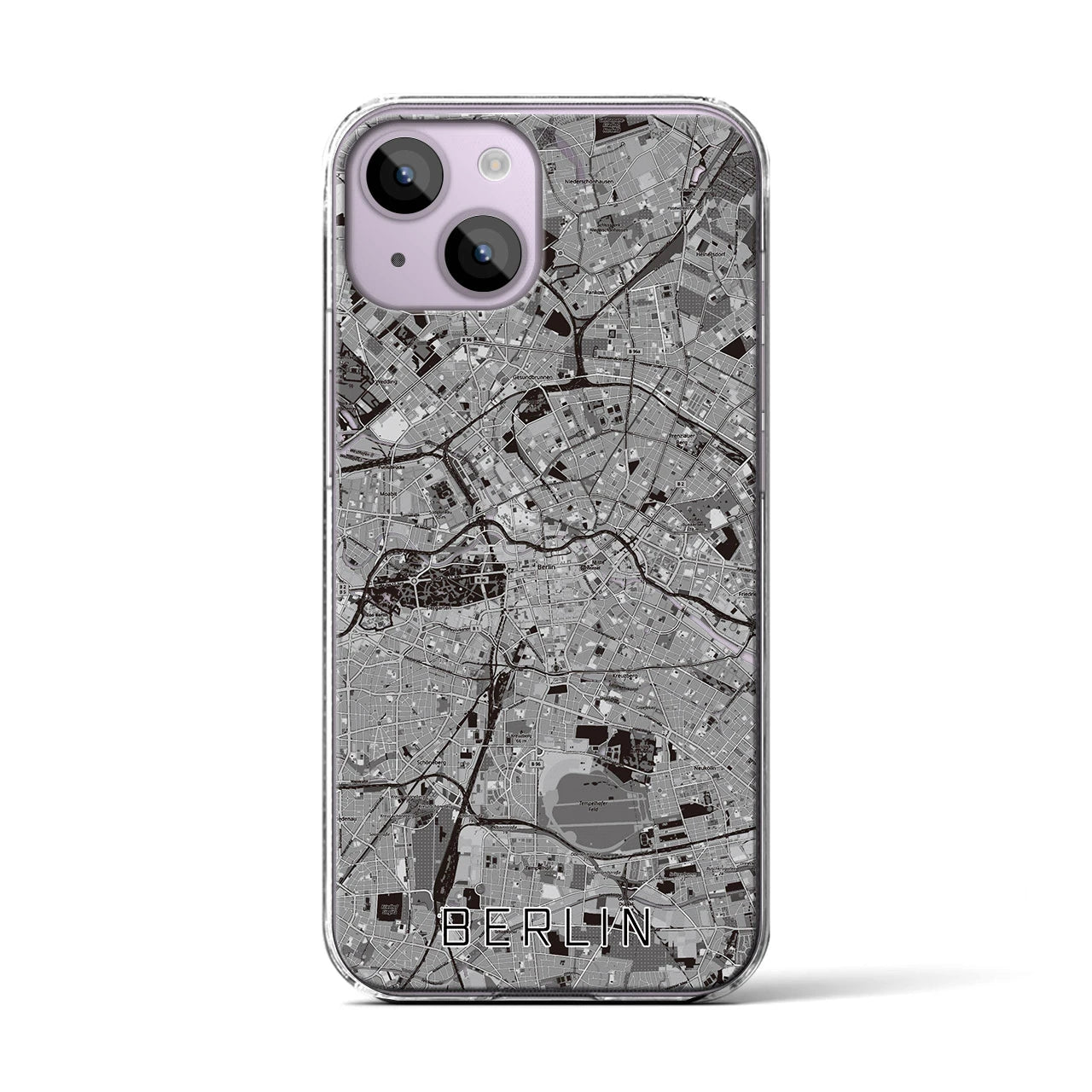 【ベルリン(ドイツ)】地図柄iPhoneケース(クリアタイプ)