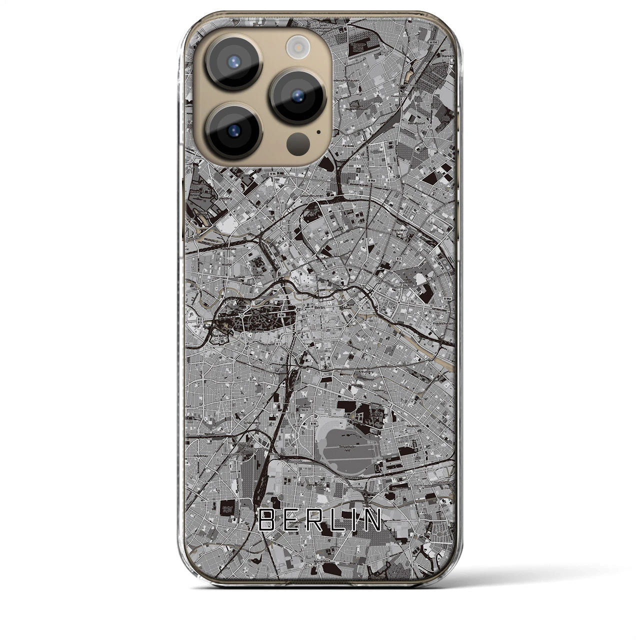 【ベルリン(ドイツ)】地図柄iPhoneケース(クリアタイプ)