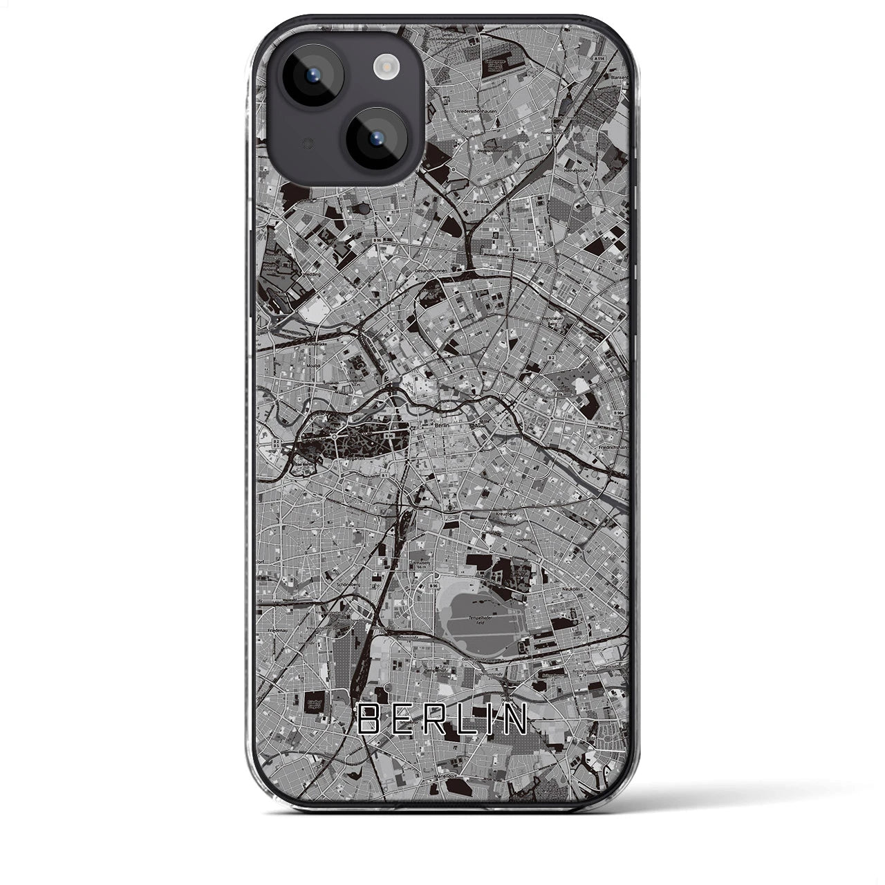 【ベルリン(ドイツ)】地図柄iPhoneケース(クリアタイプ)