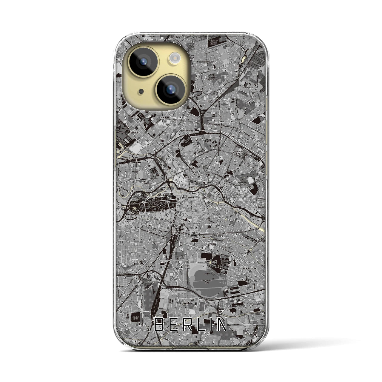 【ベルリン(ドイツ)】地図柄iPhoneケース(クリアタイプ)
