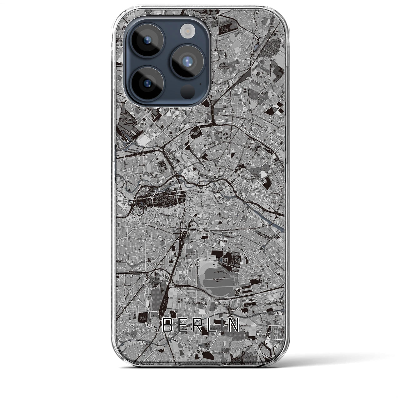 【ベルリン(ドイツ)】地図柄iPhoneケース(クリアタイプ)