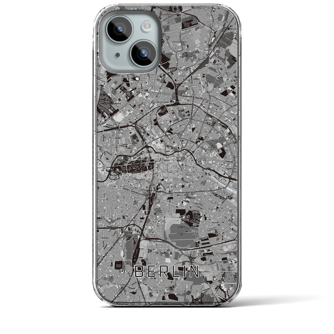 【ベルリン(ドイツ)】地図柄iPhoneケース(クリアタイプ)