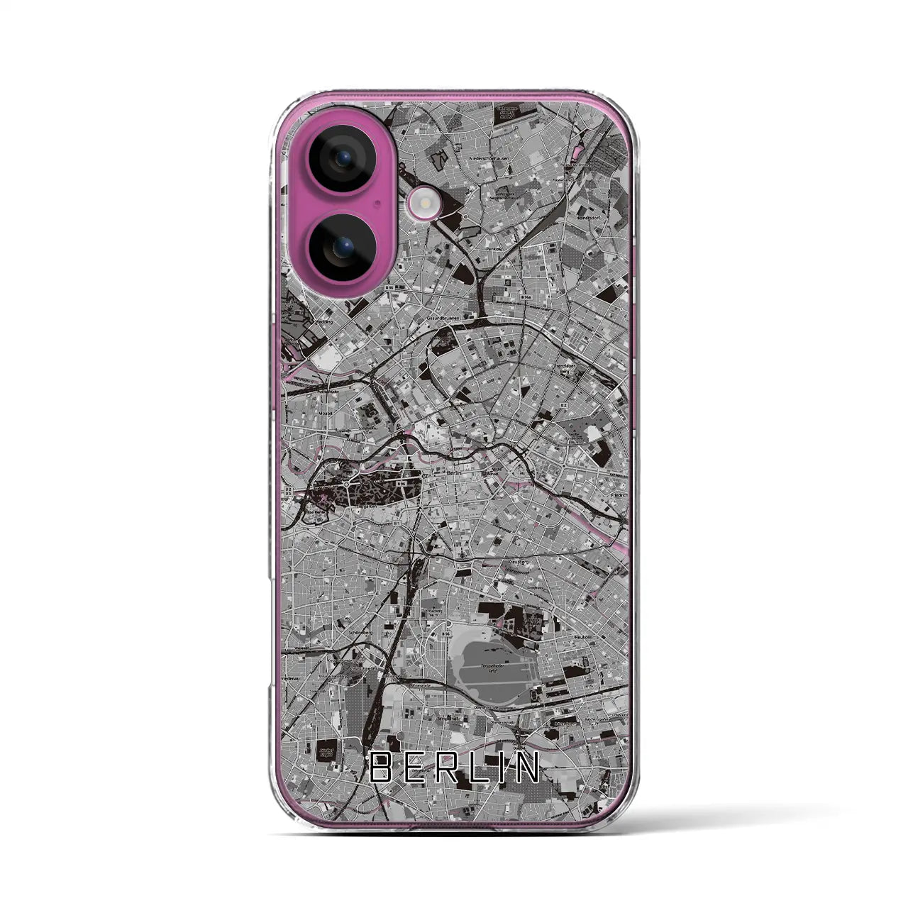 【ベルリン(ドイツ)】地図柄iPhoneケース(クリアタイプ)